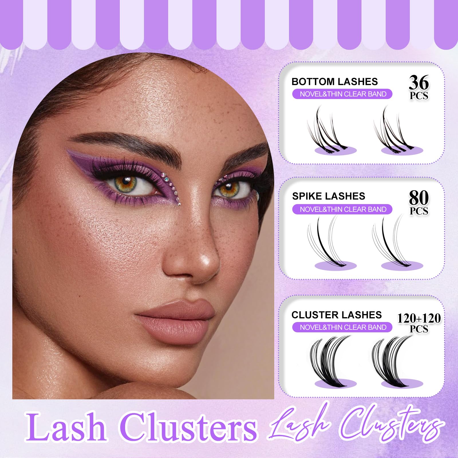 Cluster Lashes Kit Wispy 4 Styles - Image 4