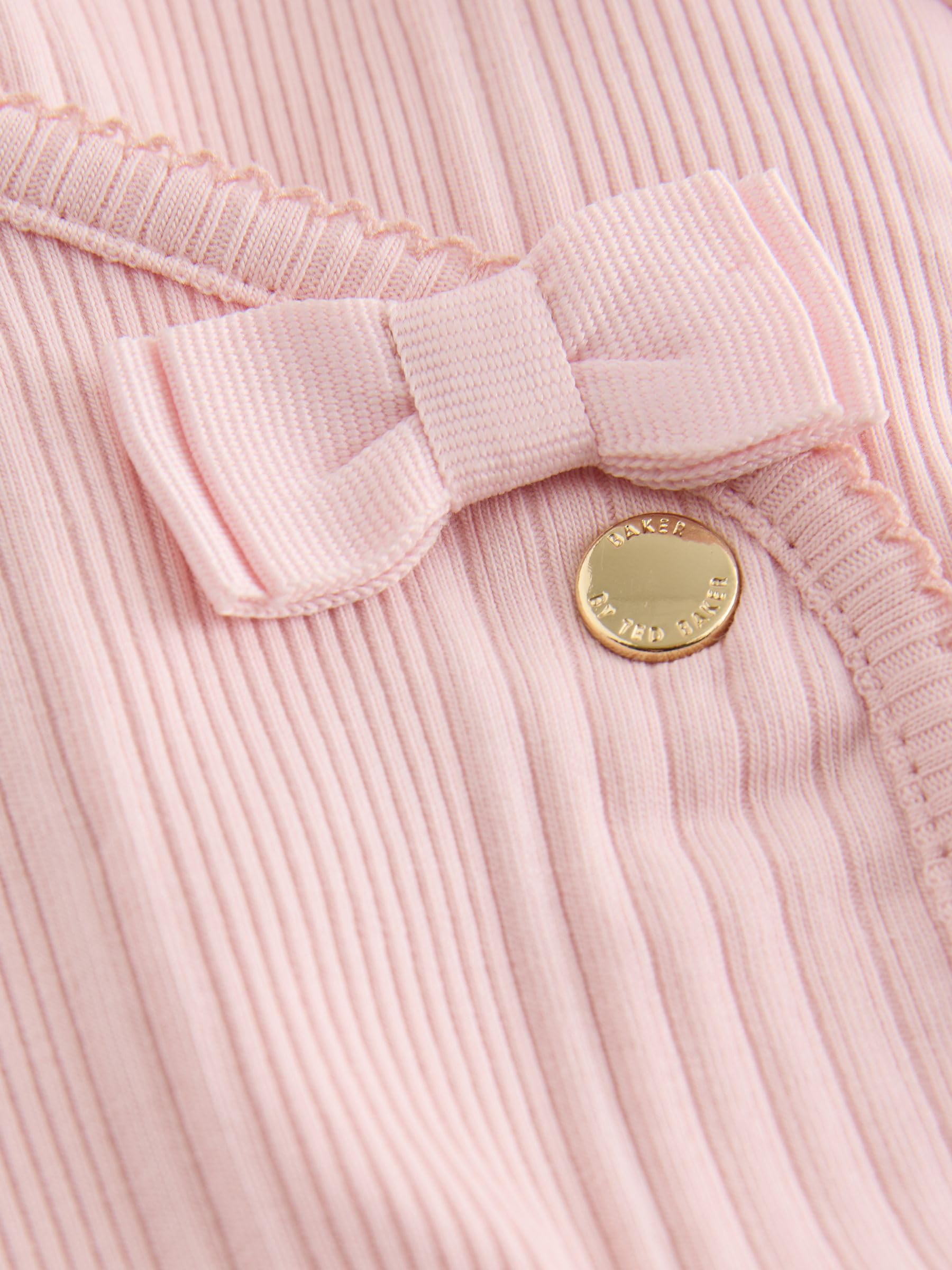 Starsze dziewczynki Kopertowy top z falbankami i legginsy ze stopkami w dwuczęściowym zestawie Baker by Ted Baker