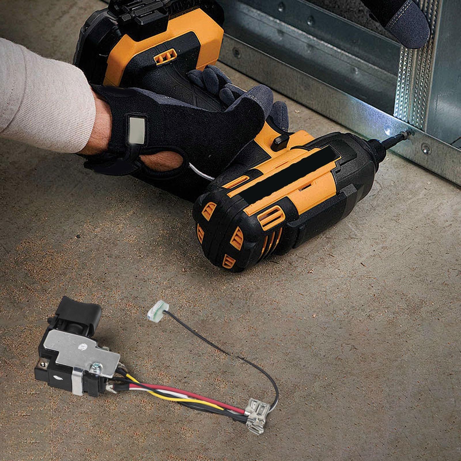 Interrupteur compatible avec Ma-kita DTD152 18 V sans fil pilote d'effet de remplacement 632F26-6 6507529 en métal robuste pièce d'outil électrique rapide à installer 1 pièce