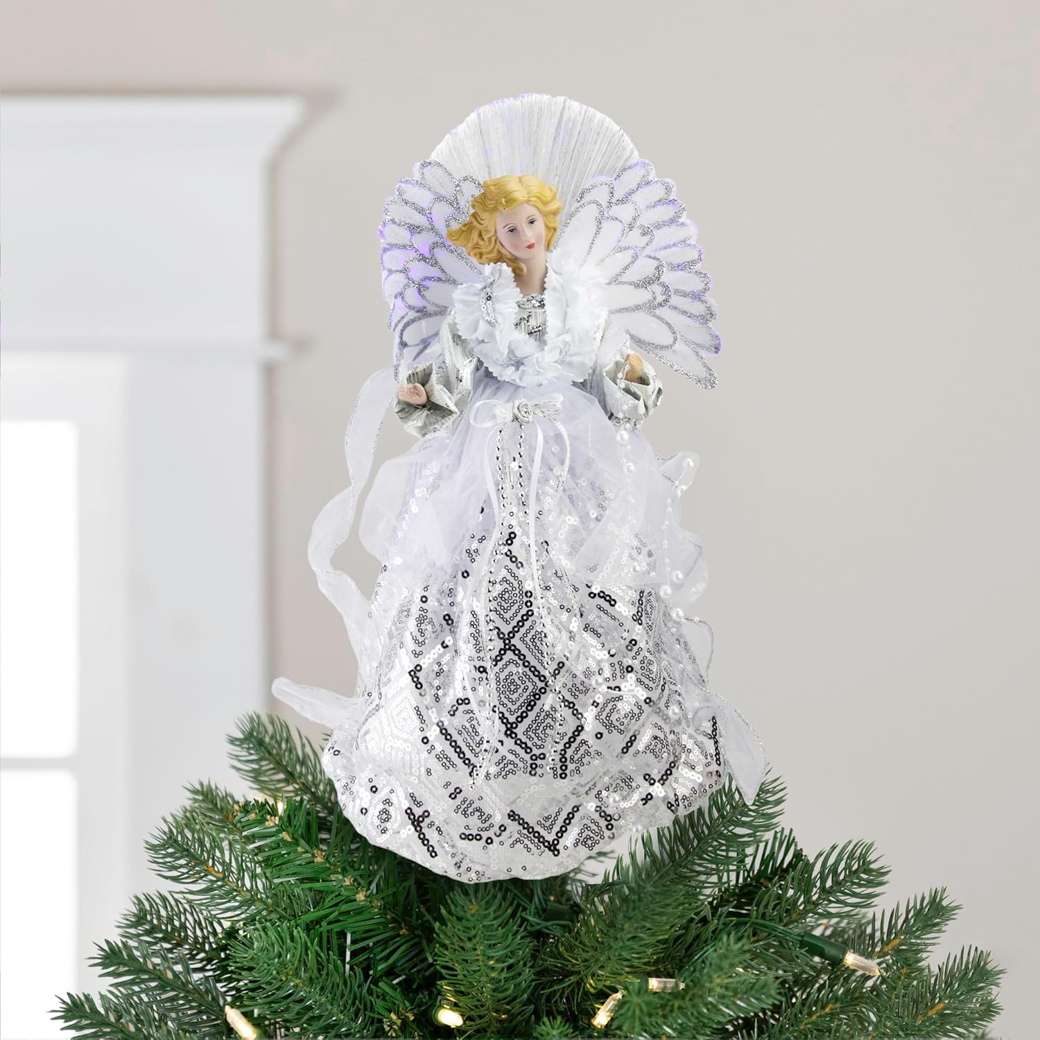 Northlight NL00927 32623517 Angel Gown Christmas Tree Topper, 16"