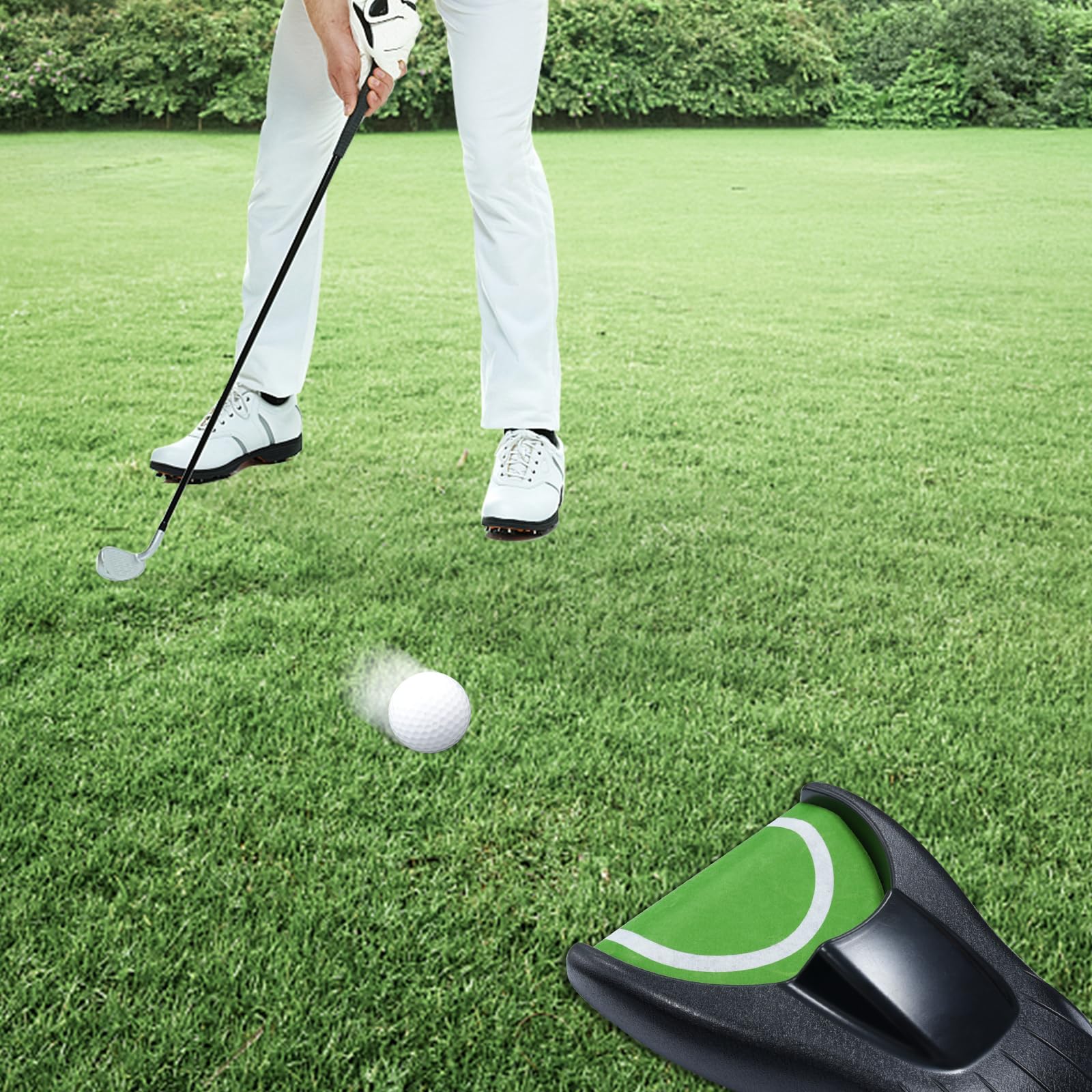 Shu-Ran パッティングマシン ボールリターン付き ゴルフパッティングカップ ゴルフトレーニング補助具 屋内外庭庭用 Amazon | Shu-Ran パッティングマシン ボールリターン付き ゴルフ