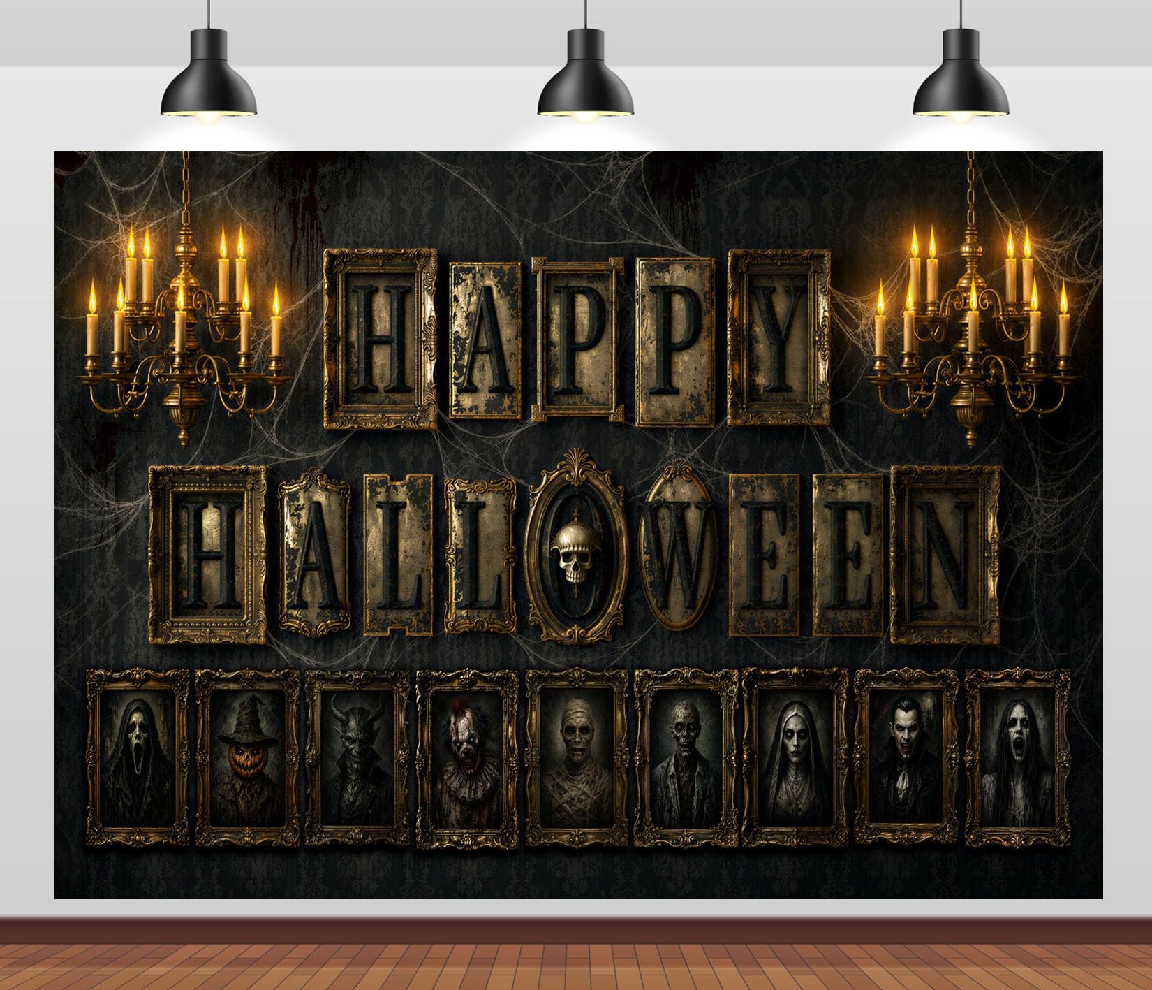 20x10FT (6x3m) Galleria Teschi Antichi Halloween Sfondo Fotografico