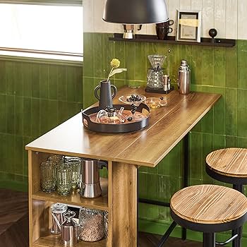 SoBuy® FWT56-SCH, Kitchen Breakfast Bar Table Dining Table Coffee Bar