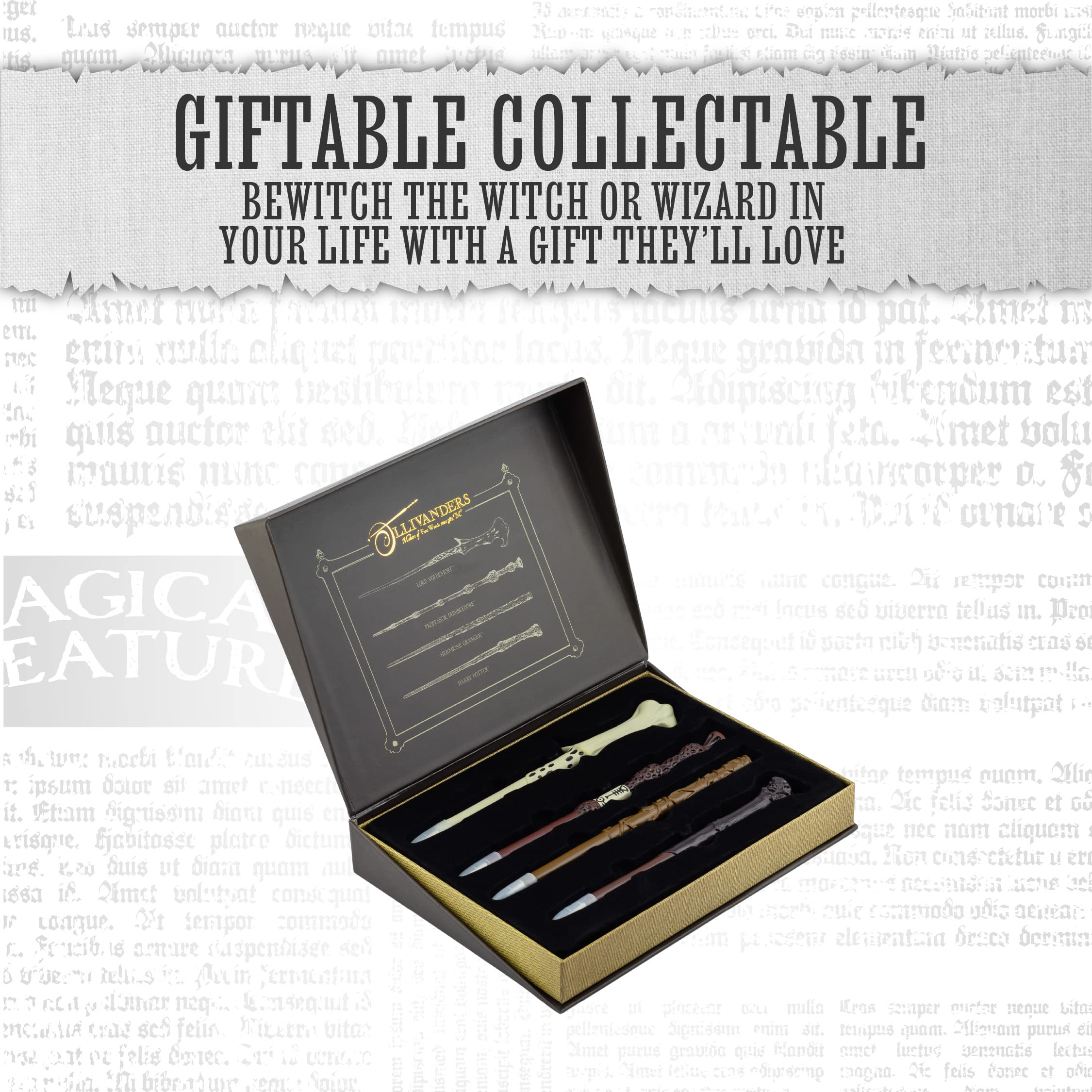 Pack De 4 Stylos Baguettes, Collector's Edition - Harry Potter - Paladone