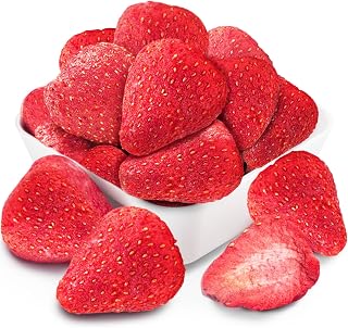Sirblier 16oz Freeze-Dried Whole Strawberries - No Sugar Added, Pure Natural Crunchy Snack for Smoothies, Yogurt, Baking & Oatmeal