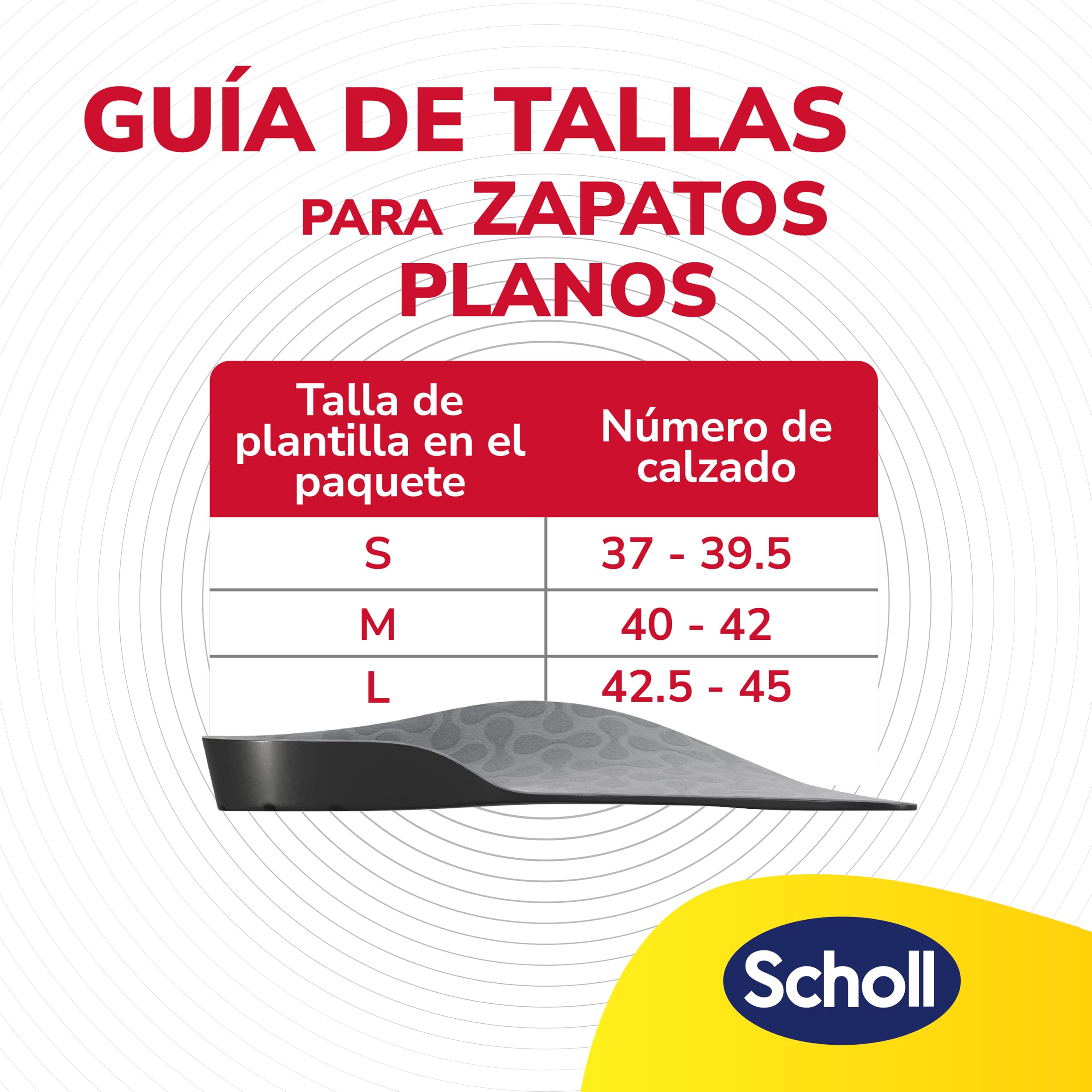 Scholl Plantilla In-Balance para el Alivio del Dolor de Rodilla y Talón, 1 Par, Blanco, Talla L (42.5-45), 2 Unidades