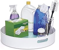 Vista 43 de Copco 5234758 - Bandeja giratoria antideslizante para despensa, 2 niveles, 12 pulgadas, color blanco y azul aqua