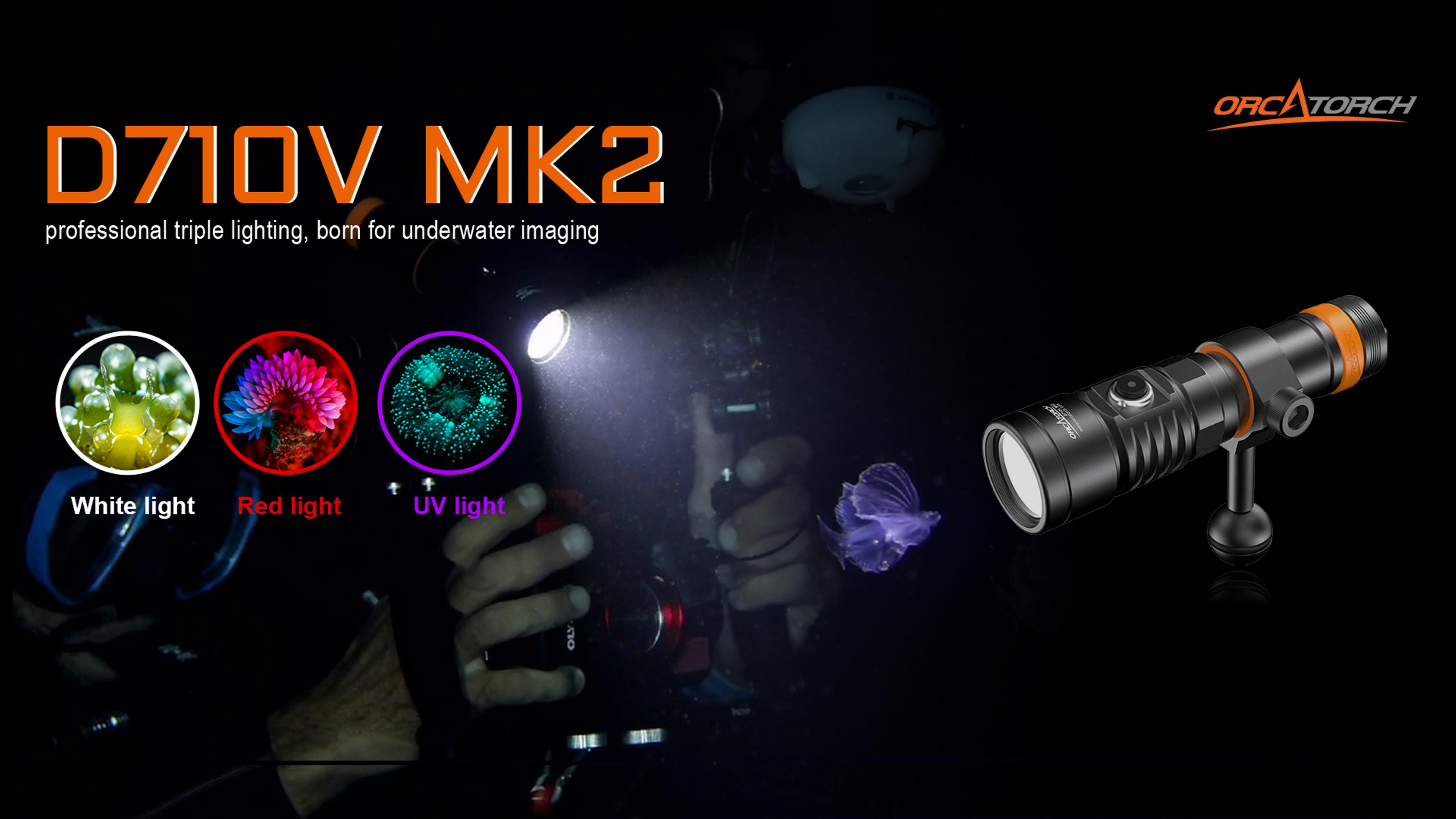 Amazon.com: ORCATORCH D710V MK2 2300 Lumens Upgraded Underwater