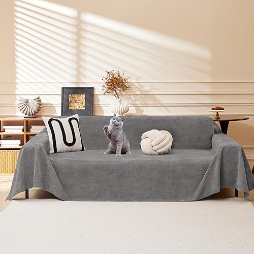 Miniatura 11 de Funda para sofá de 2 a 3 cojines, funda antideslizante de felpilla para sofá seccional, fundas de sofá, lavables, protector de muebles para mascotas