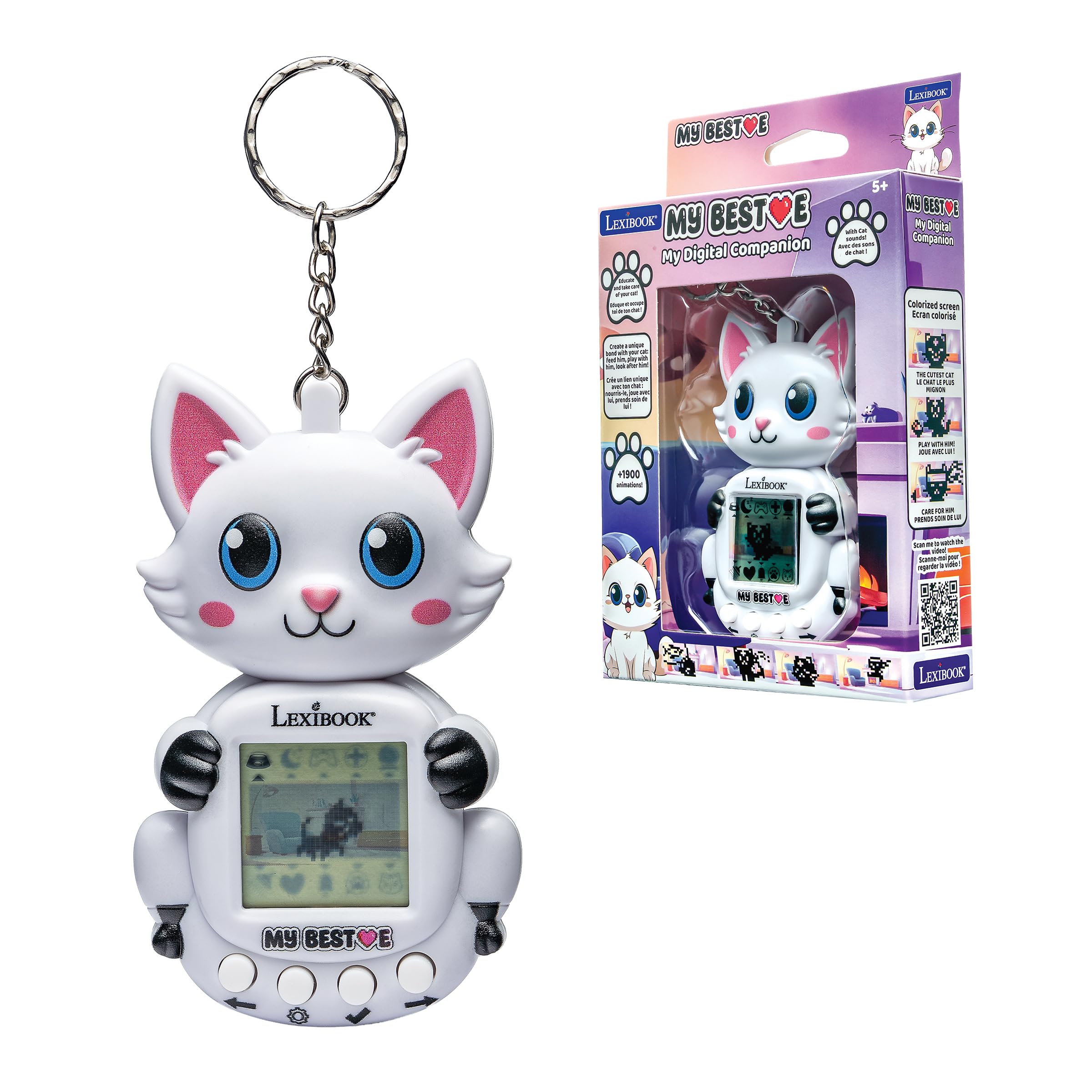 Lexibook, My Best-E® Chat Console with LCD Screen and Keychain, JLMBCAT