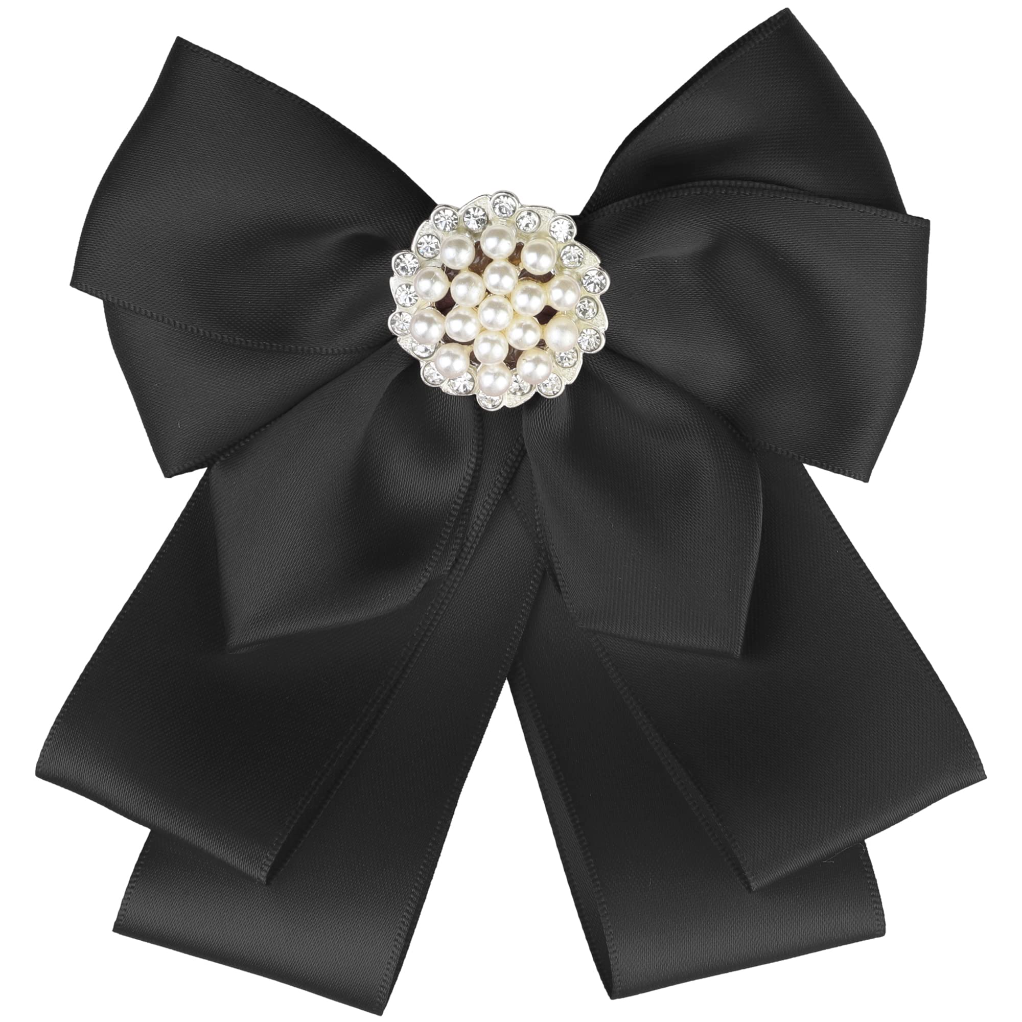 Women School Uniform Faux Ribbon Bowknot Pin Collar Necktie Bow