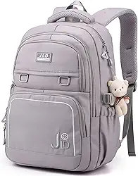 Mochila casual feminina de grande capacidade, bolsa escolar para estudantes, pode acomodar bolsa para laptop de 15,6 polegadas CUTBLAJAT-9502