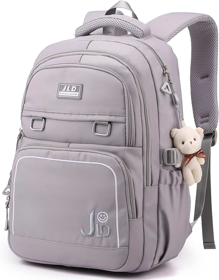 Mochila casual feminina de grande capacidade, bolsa escolar para estudantes, pode acomodar bolsa para laptop de 15,6 polegadas CUTBLAJAT-9502