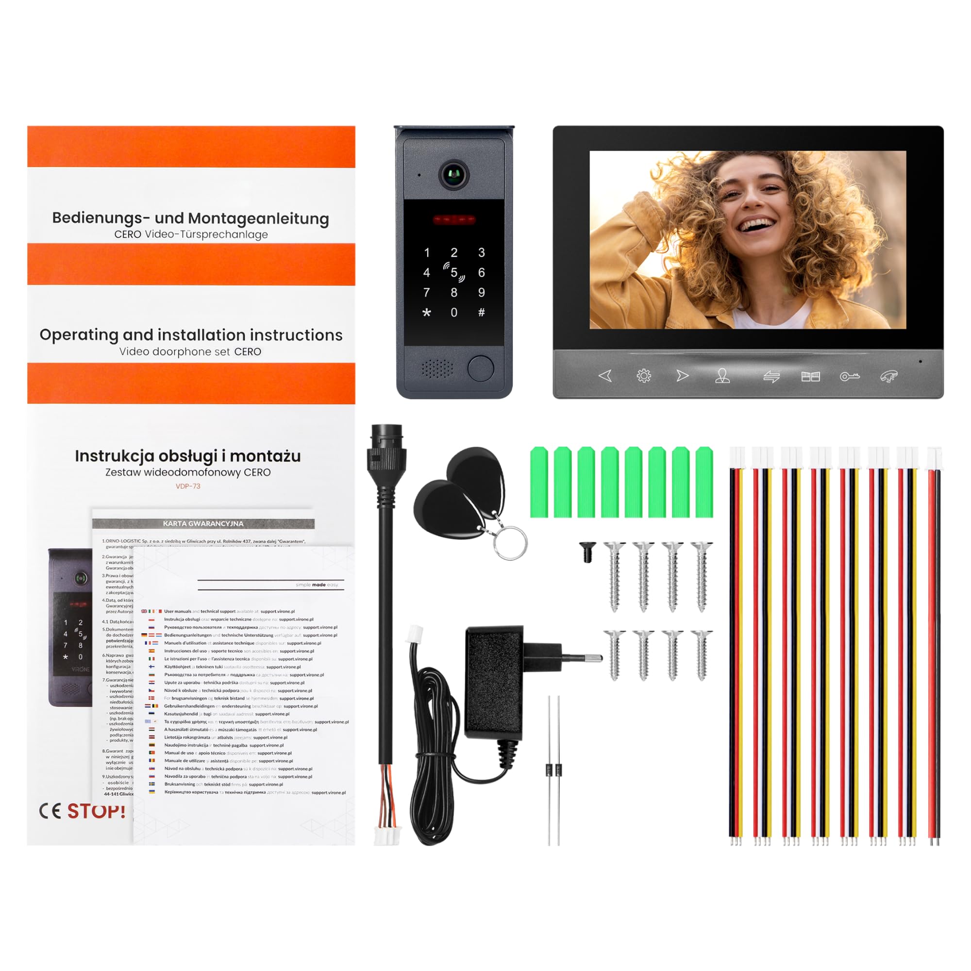 Videoportero Unifamiliar Video Portero Automatico WiFi con Apertura de Puerta Full HD 1080p - App Tuya Smart Cámara Exterior IP65 - Ángulo 144° Lector RFID (10, Pulgadas)