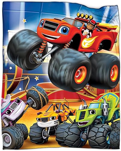 Miniatura 2 de Manta con diseño de monstruo de coche, manta estampada de monstruo, 50 x 60 pulgadas, ultra suave, microcálida, manta de franela para dormitorio, el