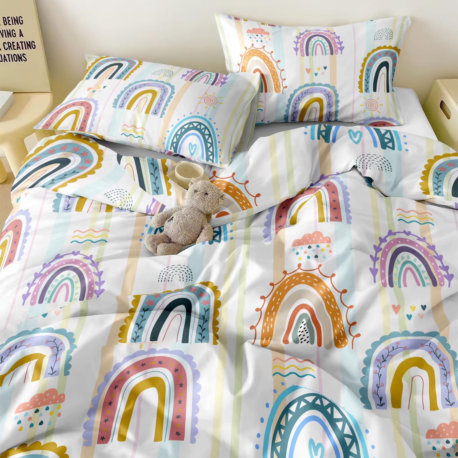 Juego de Cama 220x240 cm El Arcoíris para Dos Personas-B28