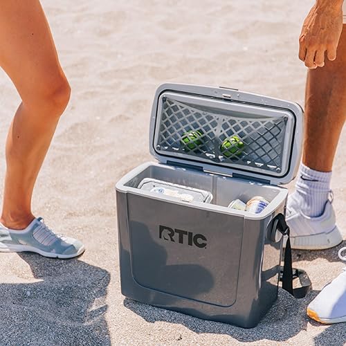 Miniatura 6 de RTIC Enfriador de viaje por carretera de 16 cuartos de galón, aislado duro portátil con correa y asa para exteriores, playa, picnic, campamento,
