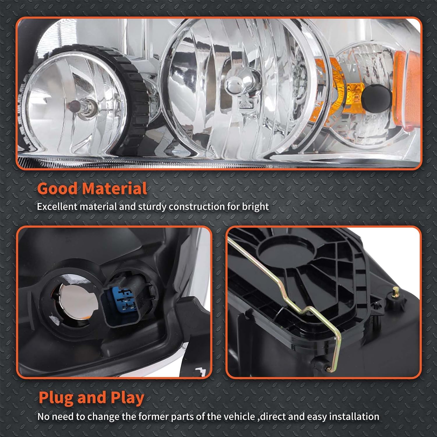 labwork Headlight Assembly Replacement for Escape 2005-2007 Left Driver and Right Passenger Side Halogen Headlamps 7L8Z13008A 7L8Z13008D