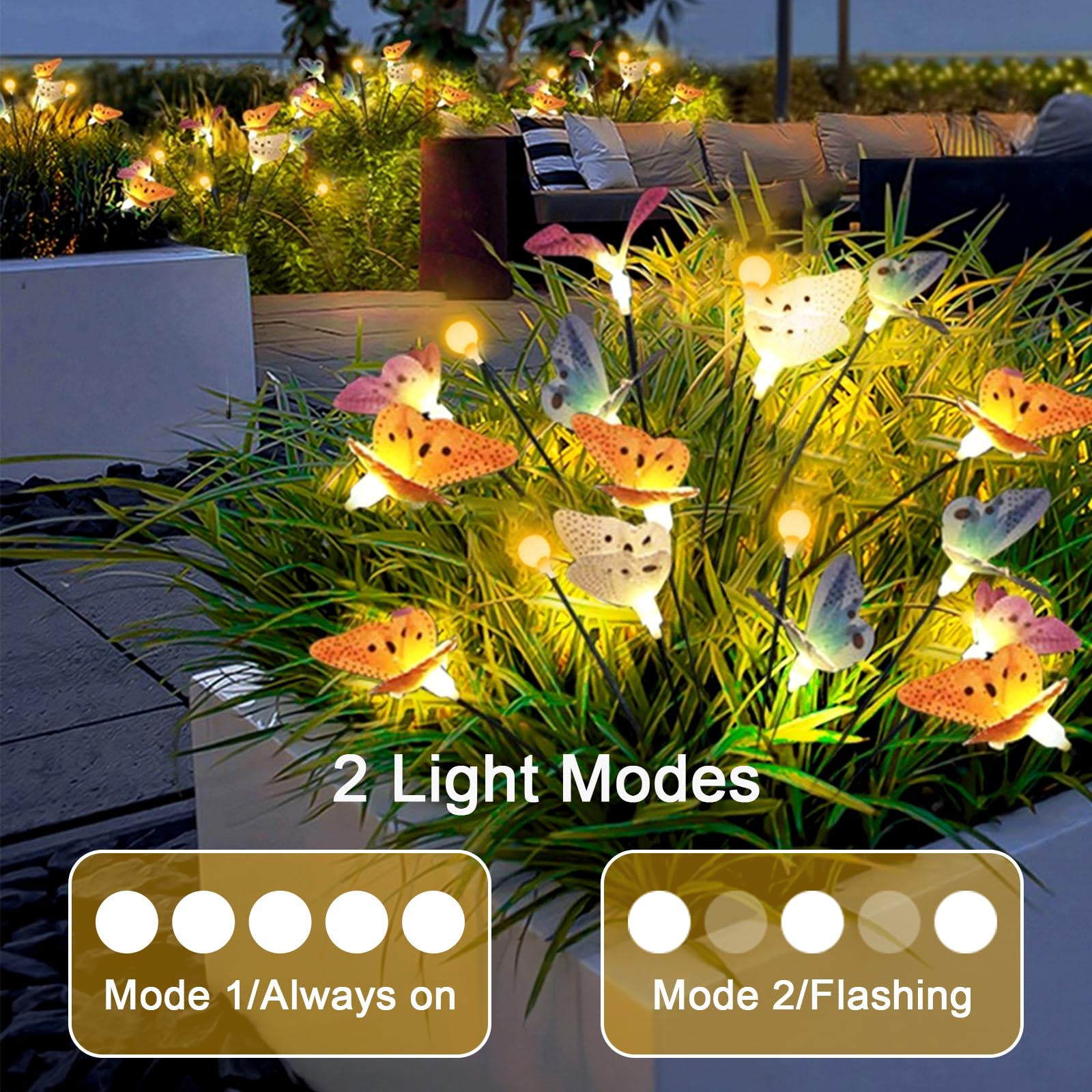 JIMACRO Tuinverlichting op zonne-energie, 6 stuks, 8 leds JIMACRO Tuinverlichting op zonne-energie, 6 stuks, 8 leds