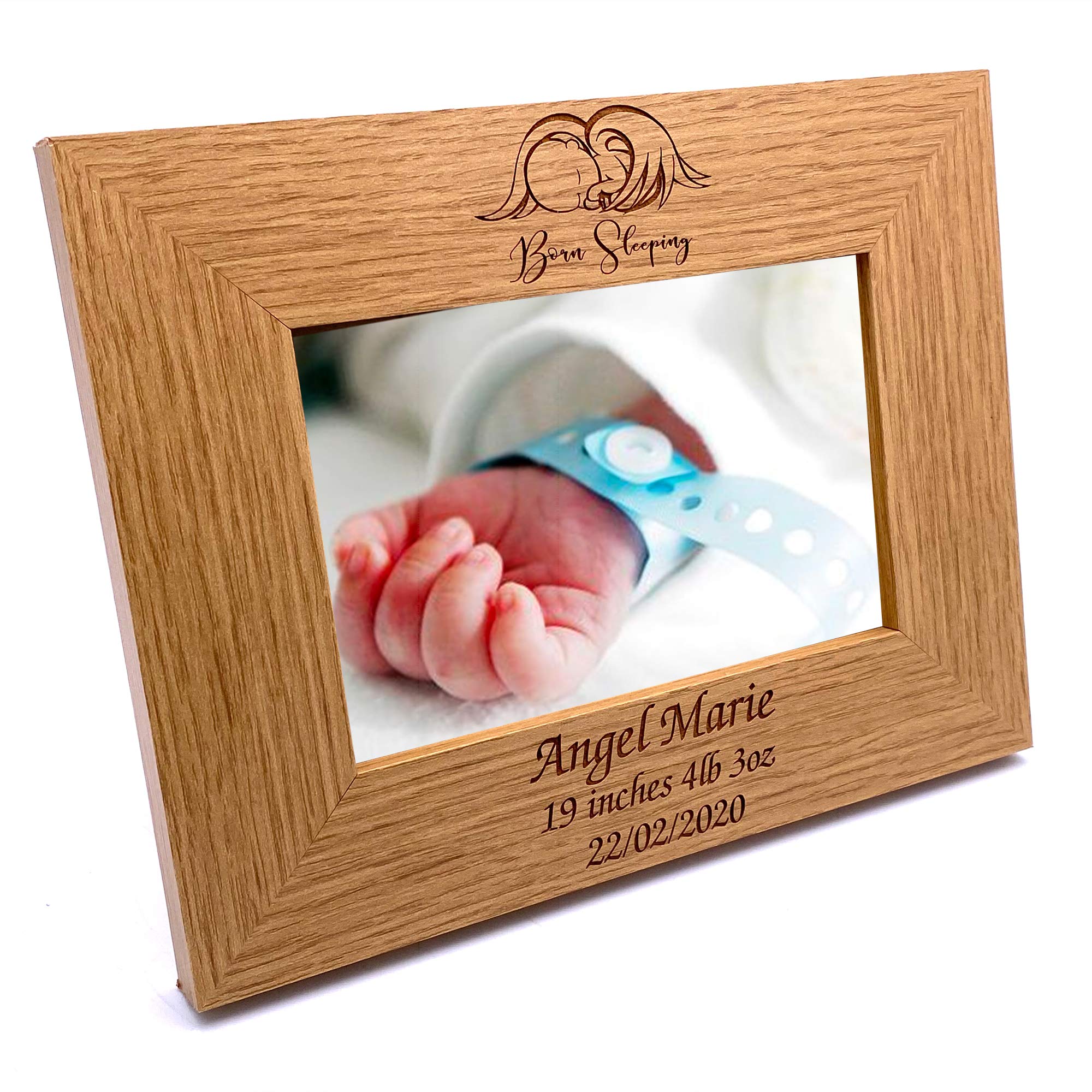 Personalised Baby Born Sleeping Photo Frame Keepsake (8 x 10 Inches)