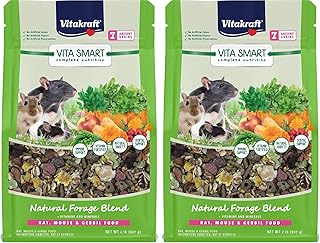 Vitakraft Vita Smart Rat and Mouse Food - Complete Nutrition - Premium Fortified Blend with Ancient Grains for Rats, Mice, and Gerbils (Pack of 2)