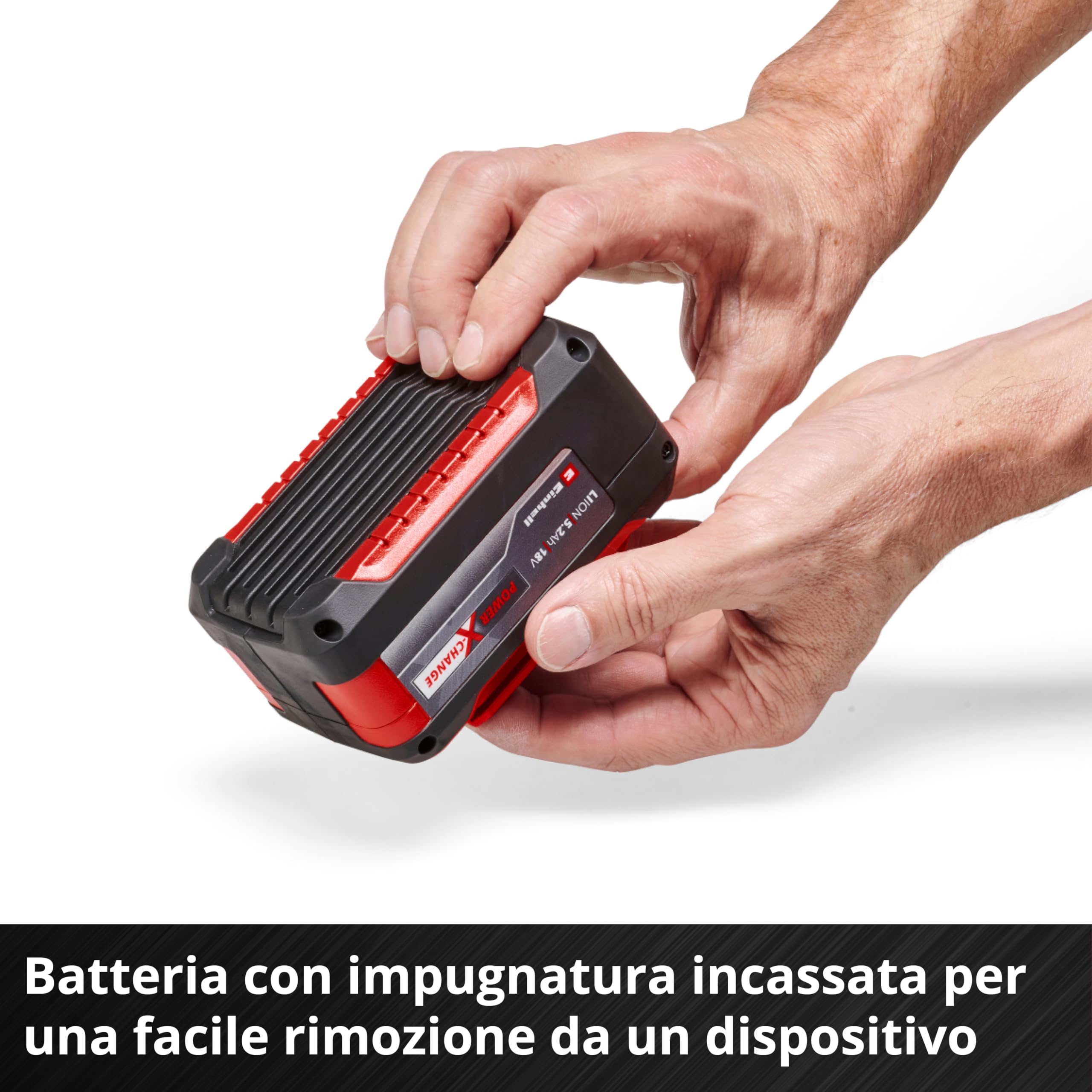 Due batterie Power X-Change originali Einhell PXC-Twinpack da 5,2 Ah (18 V, 5200 mAh, 1260 W, incluse due batterie da 5,2 Ah senza caricabatterie)