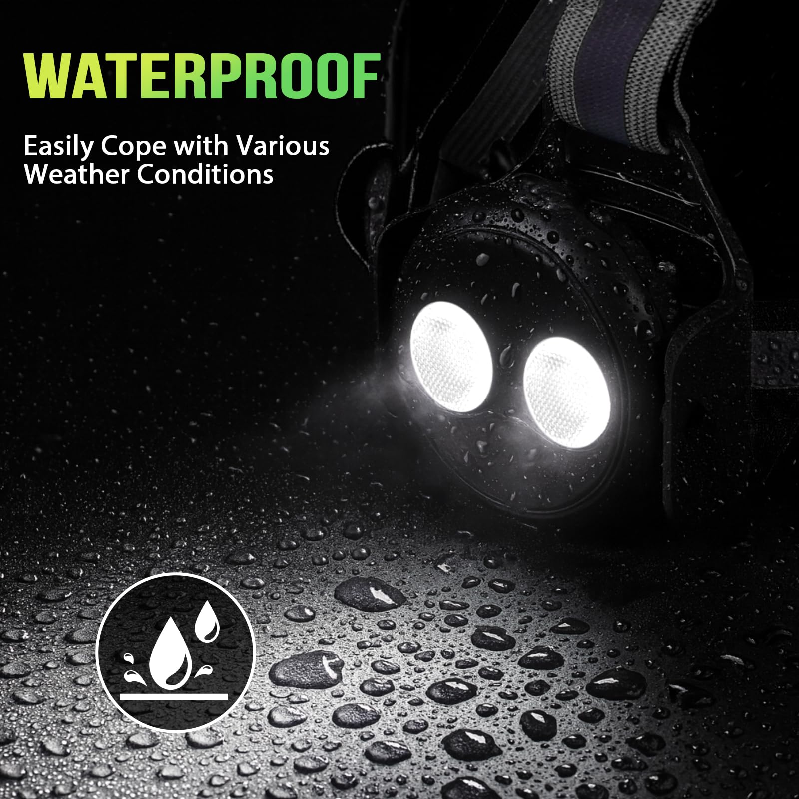 Lampe Running, 500 Lumens Lumiere Course a Pied avec 6 Modes LED, Réglable à 90°, Sécurité 360° pour Lampe Pectorale Running avec Bandes Réfléchissantes, Lumiere pour Randonnée Camping