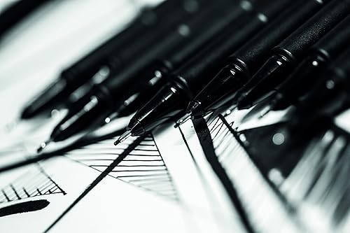 Miniatura 5 de Molotow Blackliner - Bolígrafo con punta de cincel, tinta permanente negra, 1 cada uno (703.210)