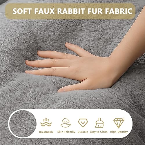Miniatura 5 de Puf gigante para adultos, sofá suave de piel sintética, sofá de gran tamaño y relleno para el suelo, silla de lectura grande, cómodo sofá puff para