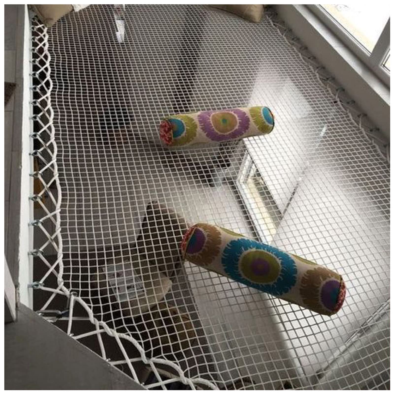 Red De Seguridad Red De Protección Para Niños Red Anticaída Para Balcón Red De Protección Para Gatos Y Mascotas Cuerda 5mm Malla 5cm Para Escaleras Terraza Interior Y Exterio(Size:3*10m（9.8*32.8ft）)