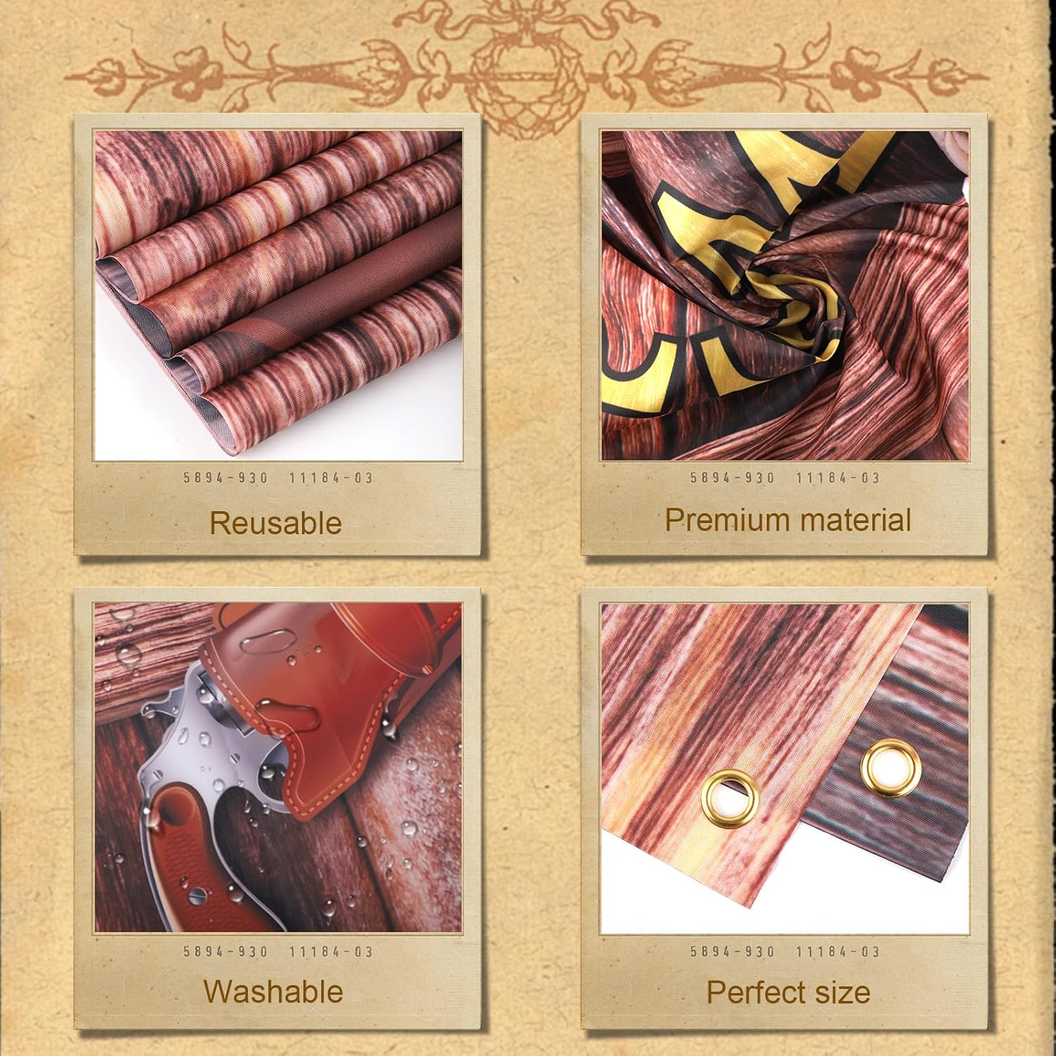 Cowboy parti dekoráció felszerelve ajtóra