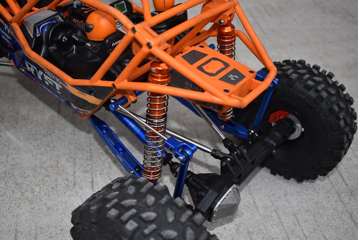Axial 1/10 RBX10 Ryft 4WD Rock Bouncer AXI03005 Upgrade Parts Aluminum Rear Spring Dampers (145mm) - 2Pc Set Red