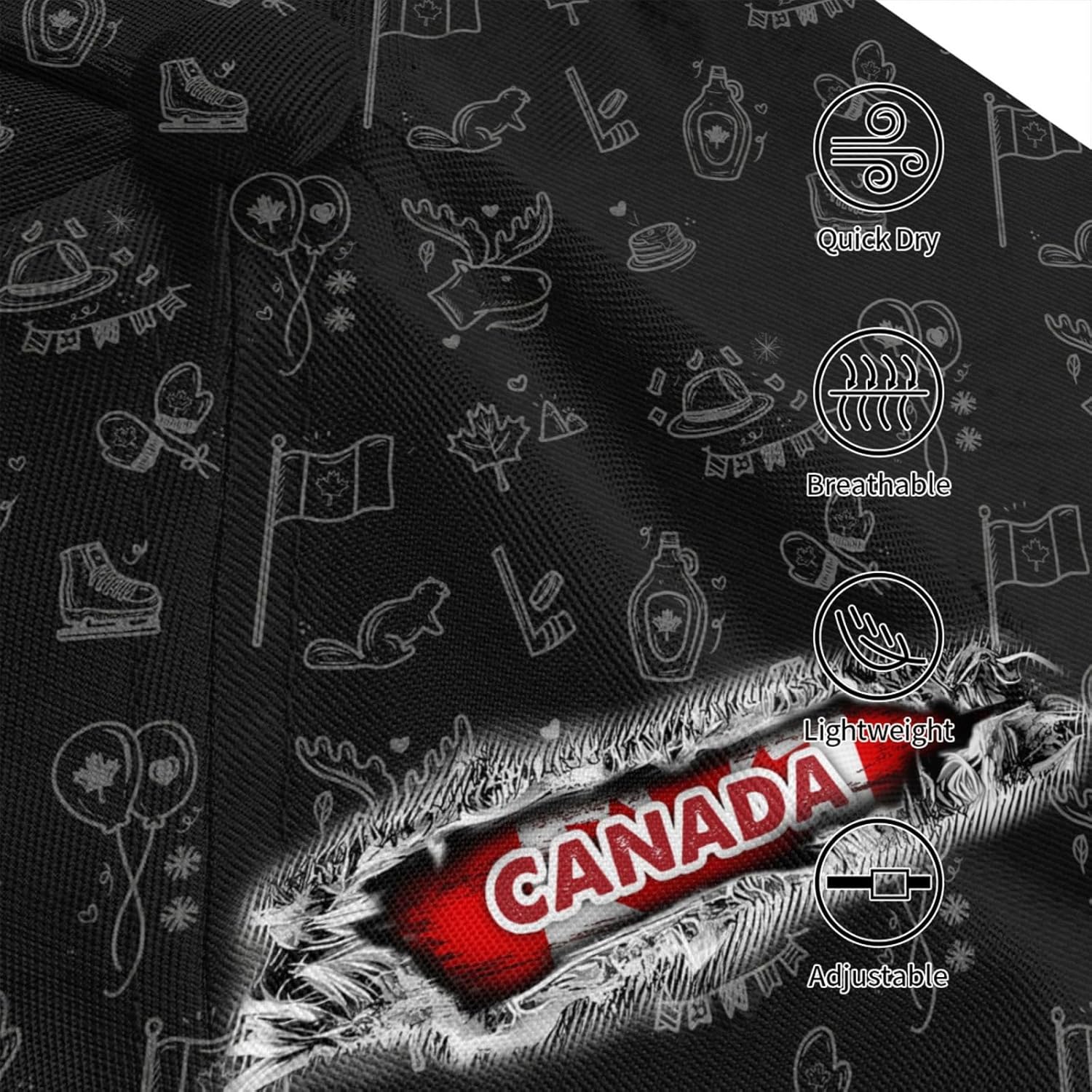 Canadian Baseball Cap Maple Leaf Flag Printed Cap Adjustable Dad Hat Golf Hat for Men and Women - Image 7