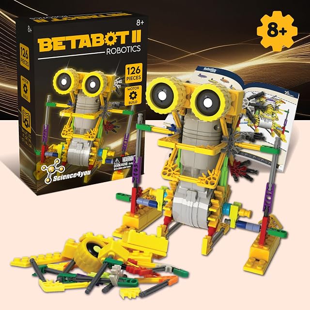 Foto 2 de 7 de Science4you Betabot - Kit de Construcción de Robots para Niños, Construye Tu Propio Robot Caminante, Kit…