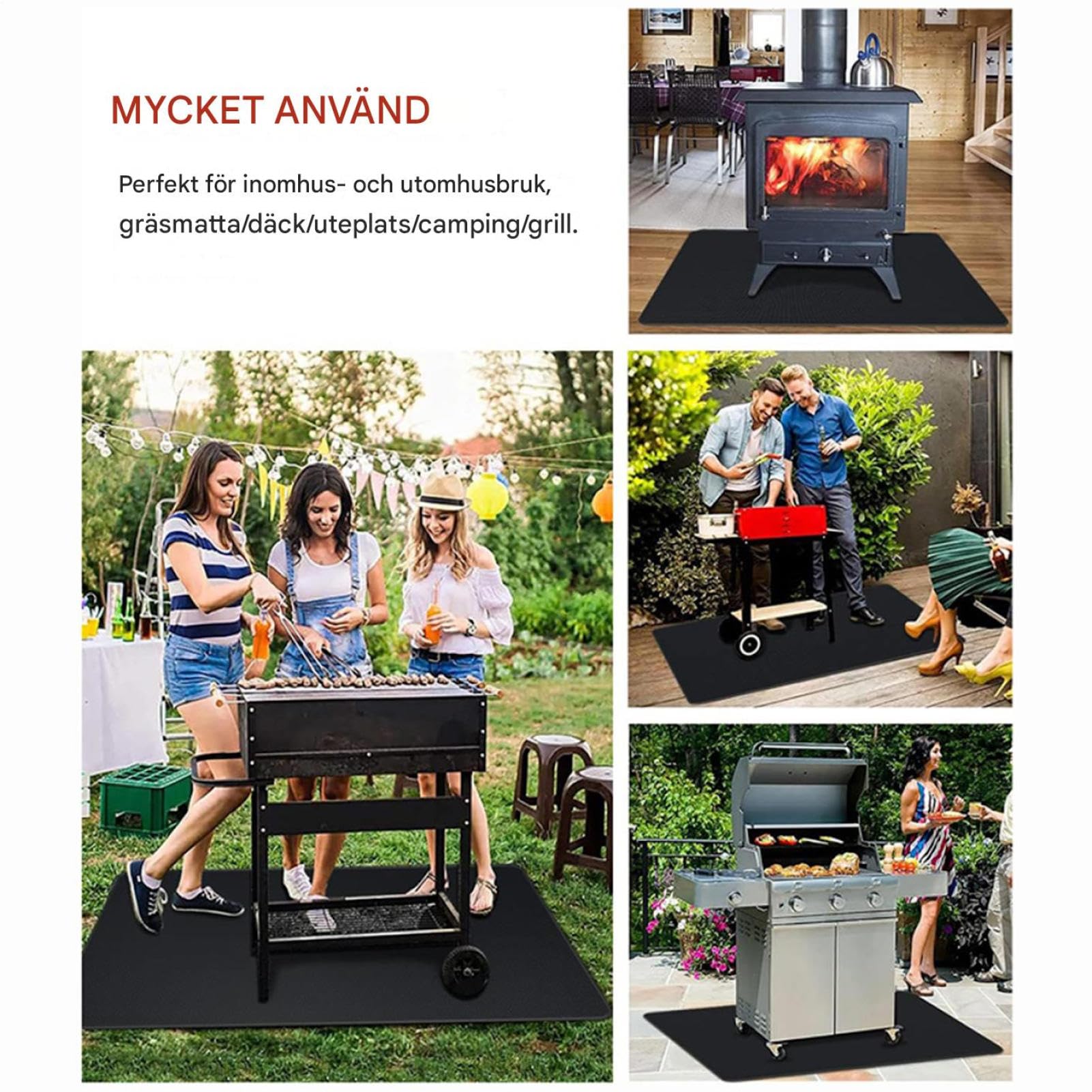 Tappetino Resistente Al Fuoco Coperta Portatile Da Campeggio | Tappeti Per Braciere Da Mettere Sotto Per Prato Terrazza Giardino Falò Barbecue Cucina All'aperto Tenda Esterna