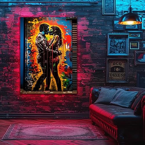 Miniatura 306 de ANRUOXI Graffiti - Lienzo decorativo para pared, diseño abstracto retro, pintura urbana moderna, póster de decoración de pared de zapatos para