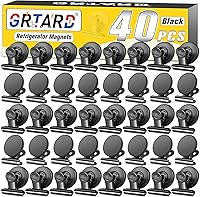 Vista 36 de Grtard Paquete de 24 clips magnéticos resistentes, clips magnéticos para refrigerador, imanes de refrigerador con clip, clip magnético fuerte sin