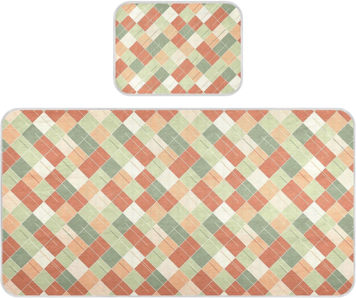 Baby Cooling Mat Colorful Abstract Pattern Ice Silk Breathable Mesh Summer Crib Mattress Pad with Pillowcase, Soft Cooling Sleeping Surface for Infant & Toddler, 52"x28"