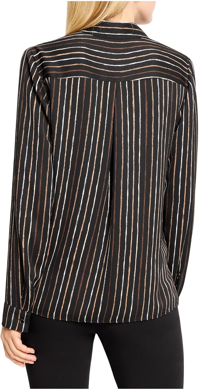 NIC+Zoe Womens Mini Painted Stripe Shirt - Image 3