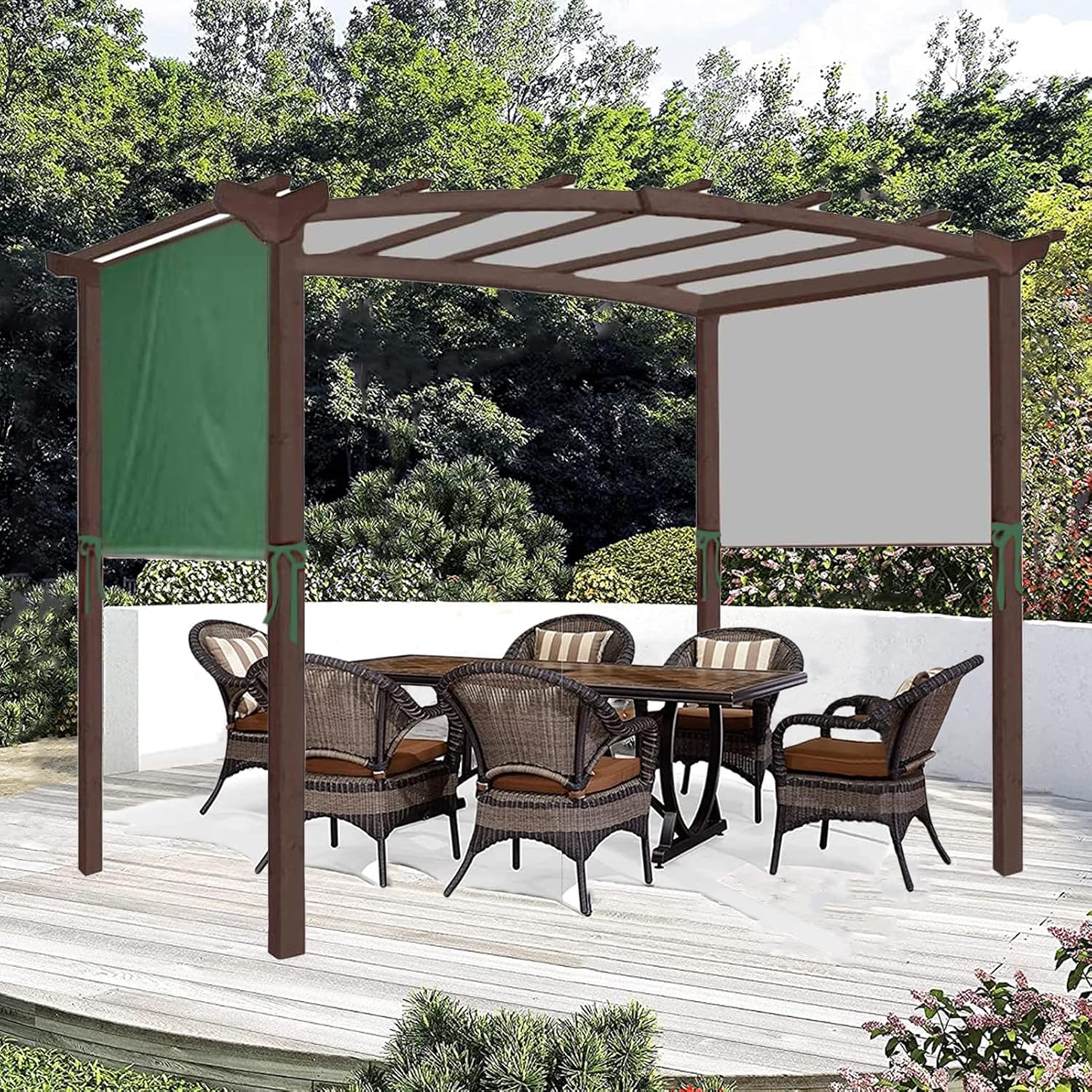 Outdoor Shade Canopy Cover, Universal Replacement Pergola Shade Cover ...