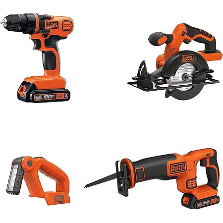 BLACK+DECKER 20V MAX Combo kit Taladro inalámbrico, 4-herramientas :  Amazon.com.mx: Herramientas y Mejoras del Hogar