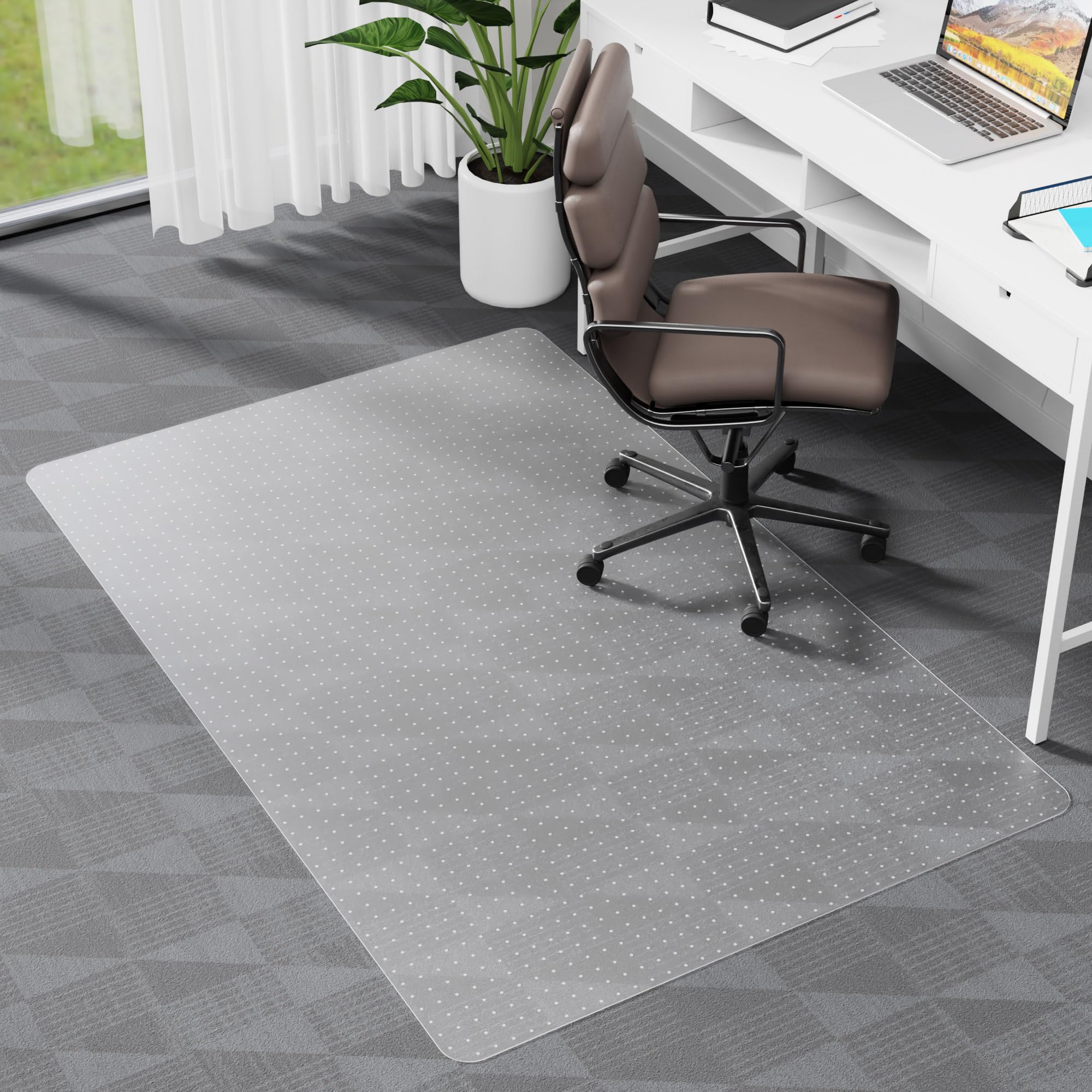 Office Chair Mat for Carpet 46 x 60 Clear Computer Desk Chair Mat for Carpeted Floors Easy Glide
