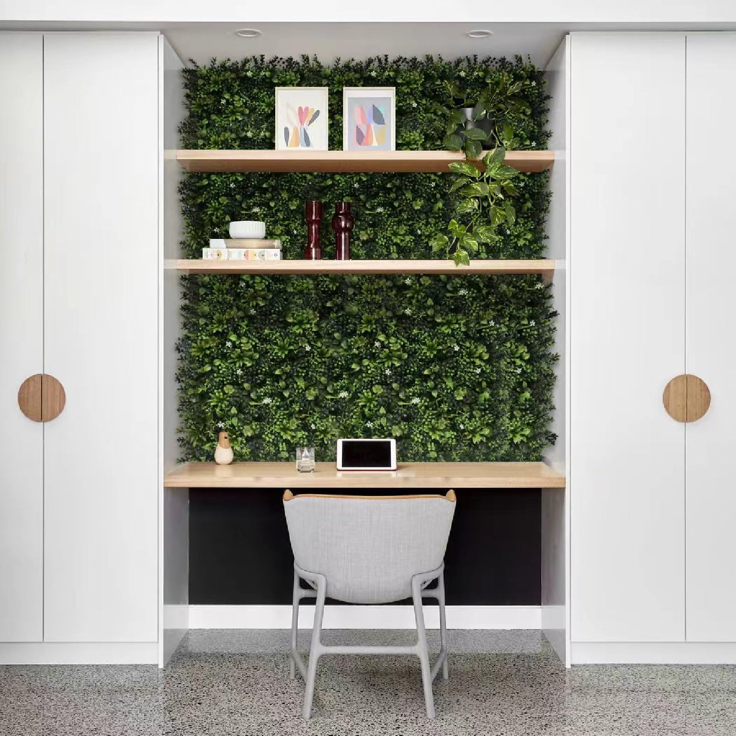BONERVA | Jardín Artificial Vertical México | Pack 4 Piezas 50x50 cm | Planta Artificial de Diseño para paisajismo, hogar o jardín | MAL1213