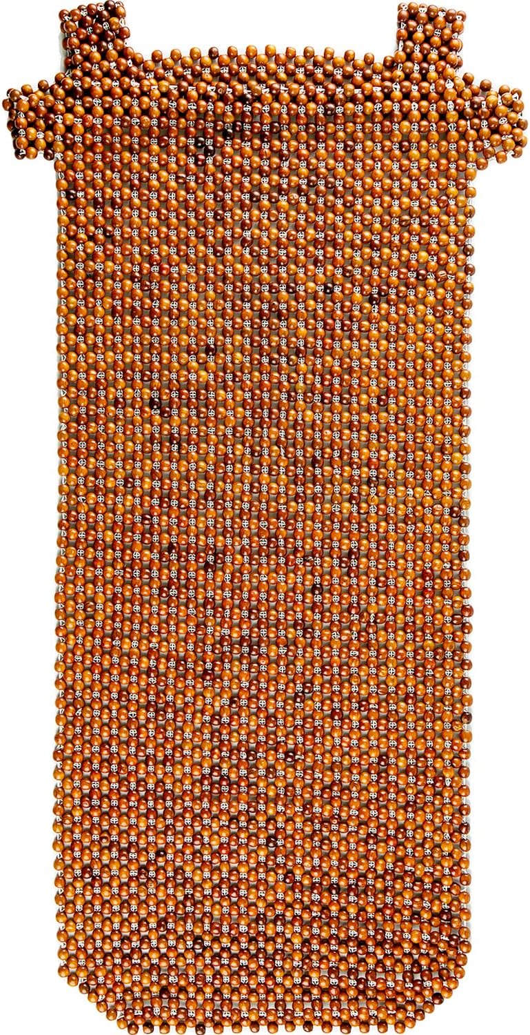 Natural Wood Beaded seat Covers,Cool Refreshing Back Massaging Comfort Cushion Mat,Summer Back Support Massage Breathable,Universal for Auto Car Truck