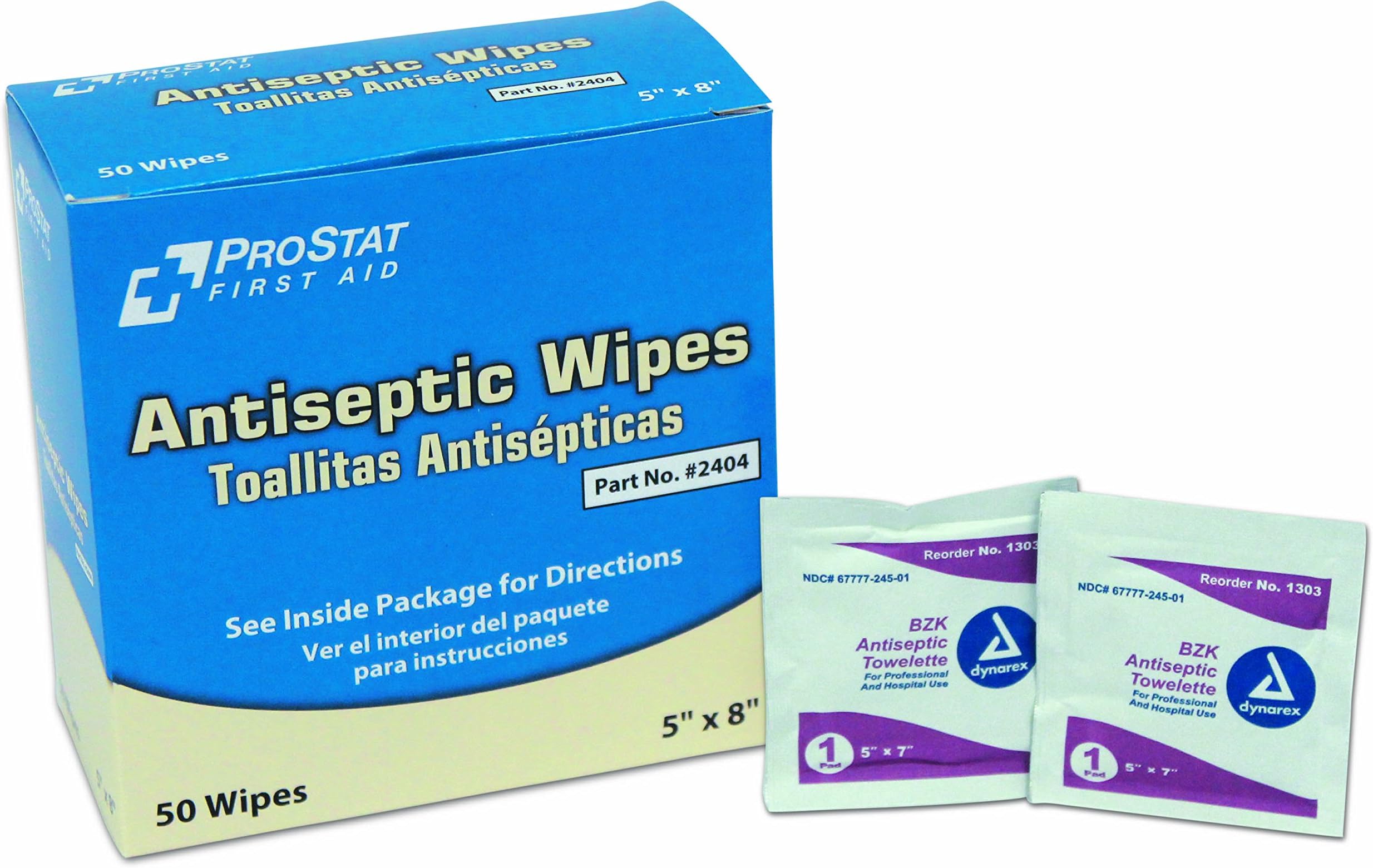 ProStat First Aid 2404 Antiseptic Wipes (Pack of 50)