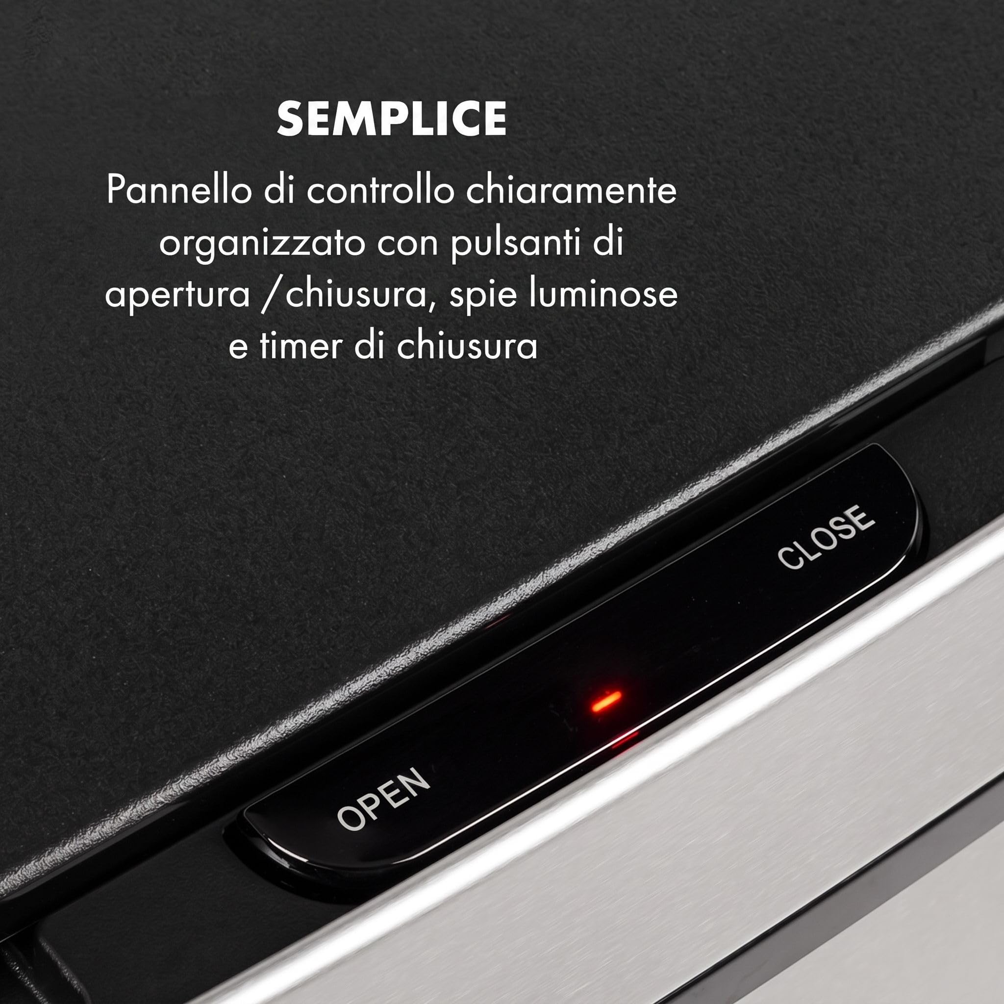 KLARSTEIN Touchless pattumiera a sensore, 72 litri in 4 contenitori: 43 & 2 x 12,5 litri, secchio bio con coperchio: 4 apertura e chiusura automatiche senza contatto, argento