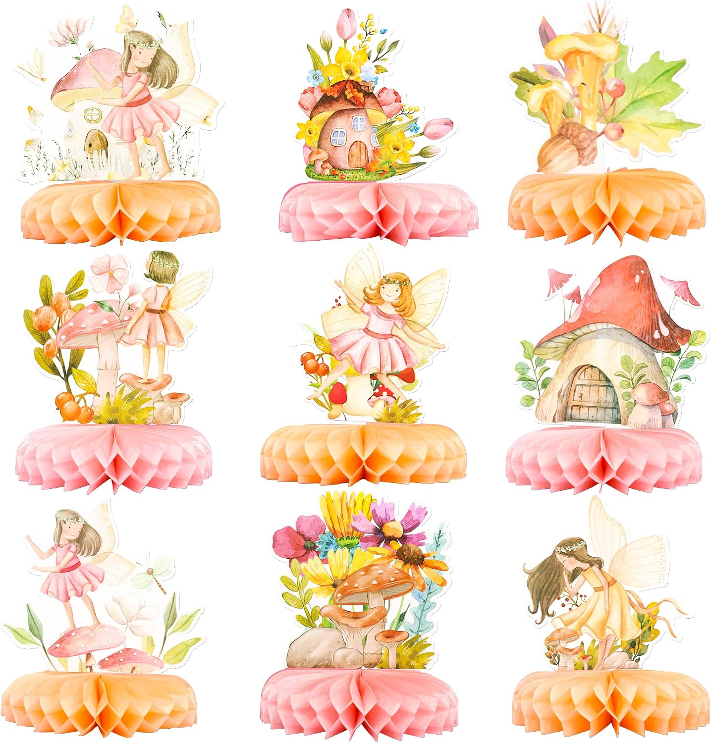 Amazon.com: Gyufise 9 Pack Fairy Honeycomb Centerpieces Butterfly