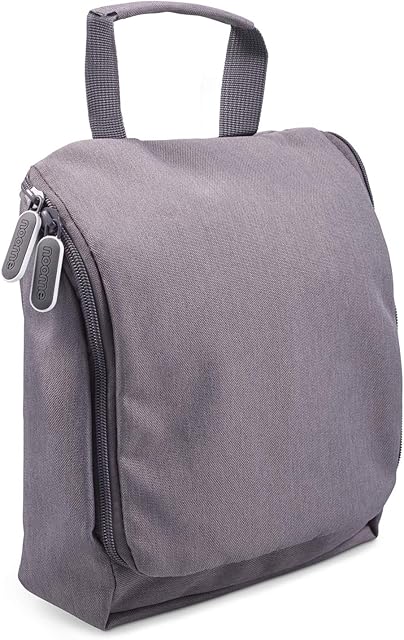 Hanging Toiletry Bag Travel Large Wash Bag for Women Mens Toiletries with Hook, Water Resistant Organiser Toiletry Bags (Grey)