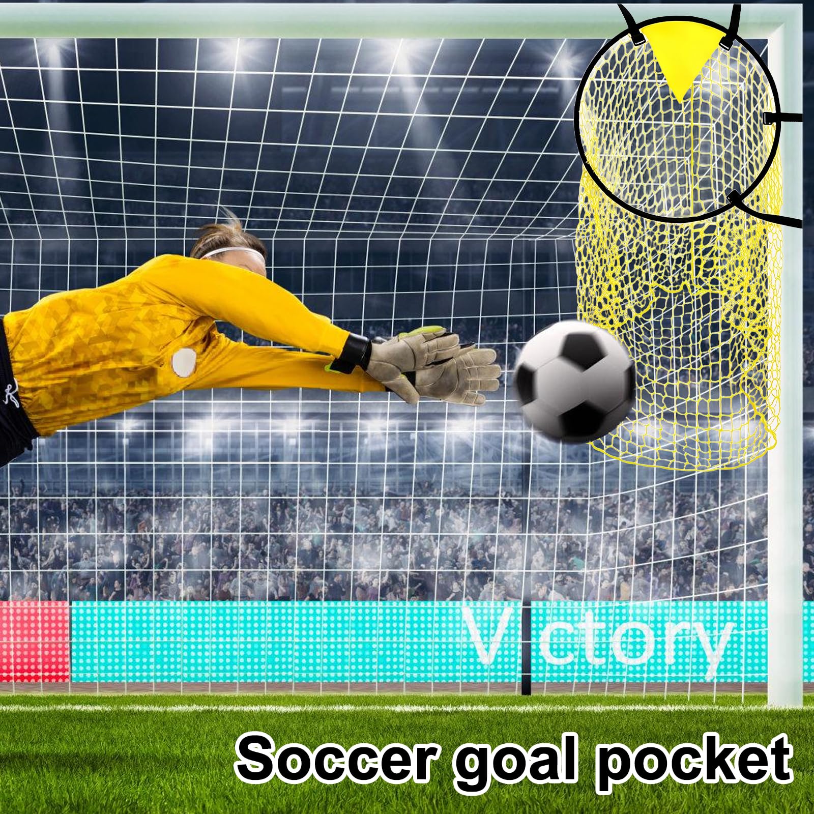 Rete Precisione Tiro Calcio Rete Allenamento Calcio Con 7 Zone Luminose - Migliora Precisione Tiro, Facile Installazione Rete Per Tiri Precisi Calcio