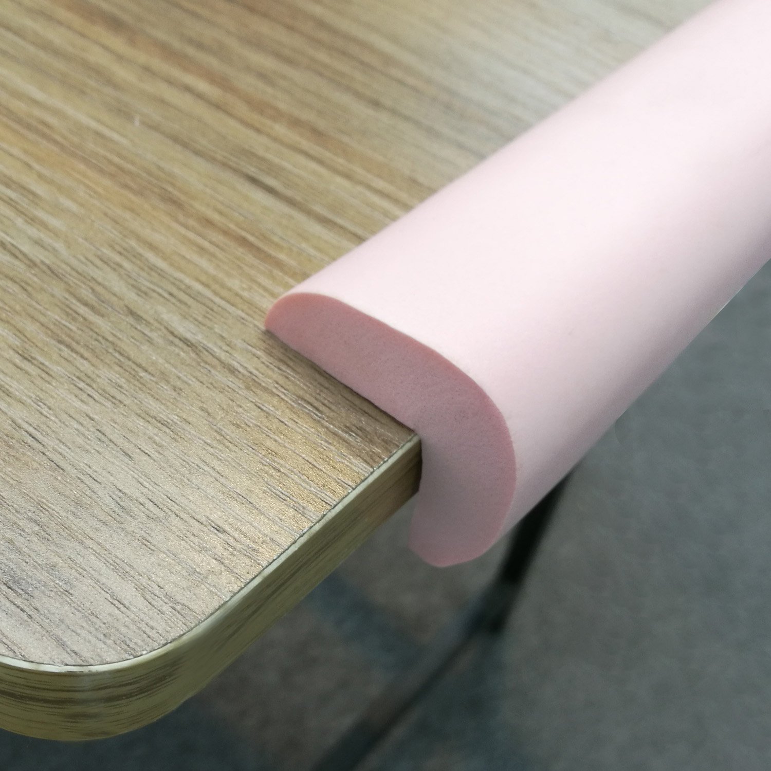 20 Metros Protector Borde Espuma Forma de L para Mesa Borde, anticolisión Tira para Bebés y niños, Seguridad para niño y Bebe, 4x5m, Rosa, KD7000 Pink